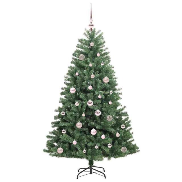 Berkfield Home Realistic Artificial Hinged Christmas Tree Green 150 cm PVC & Metal - image 1