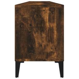 Berkfield Home TV Cabinet Smoked Oak 150x30x44.5 cm Engineered Wood in Brown - thumbnail 8
