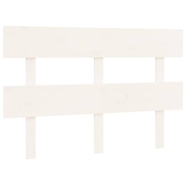 Berkfield Home Bed Headboard White 124x3x81 cm Solid Wood Pine - Size: 124 x 3 x 81 cm - image 1
