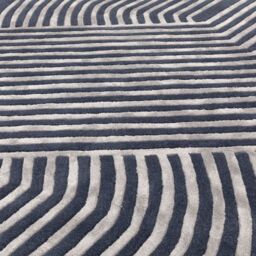 The Rug Shop UK Blue Handmade Modern Easy to clean Striped Area Rug - Size: 200 cm x 300 cm - thumbnail 4