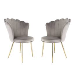 Home Garden Direct Mini Flora - Occasional Chair in Velvet - Grey