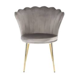 Home Garden Direct Mini Flora - Occasional Chair in Velvet - Grey - thumbnail 5
