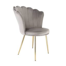 Home Garden Direct Mini Flora - Occasional Chair in Velvet - Grey - thumbnail 6