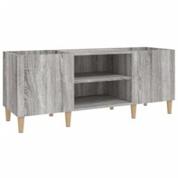Berkfield Home Record Cabinet Grey Sonoma 121x38x48 cm Engineered Wood - Size: 121 x 38 x 48 cm - thumbnail 2