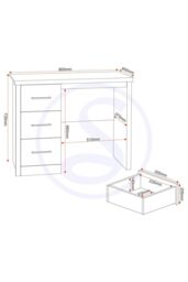 Seconique Lisbon 2 Piece Dressing Table Set in Black - thumbnail 6