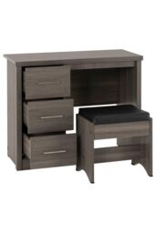 Seconique Lisbon 2 Piece Dressing Table Set in Black - thumbnail 3
