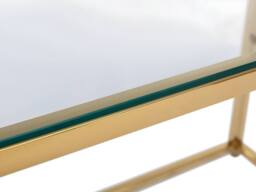 Vente-unique Desk In Toughened Glass & Steel - Gold & Clear - CLOTILDE - thumbnail 7
