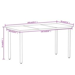 Berkfield Home Decorative 7 Piece Garden Dining Set Black - thumbnail 8