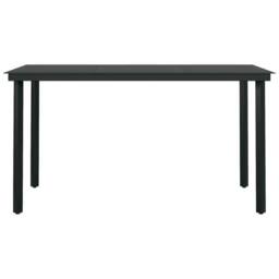 Berkfield Home Decorative 7 Piece Garden Dining Set Black - thumbnail 6