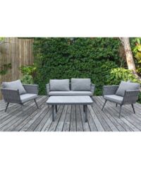 Groundlevel 4 Piece Woven Grey Furniture Set