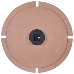 Wyld and Coco Everwood 60 cm Wall Clock - Light Brown and Black MDF Round Frame - thumbnail 3
