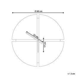 Wyld and Coco Everwood 60 cm Wall Clock - Light Brown and Black MDF Round Frame - thumbnail 4