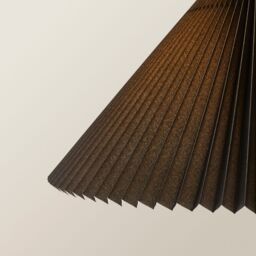 ValueLights Akira Pleated Single Drop Ceiling Pendant Light in Black - thumbnail 3