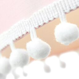 Happy Homewares Cute & Modern Pink Cotton 10 Lamp Shade with Small White Woolly Pom Poms - Size: 10 inches - thumbnail 4
