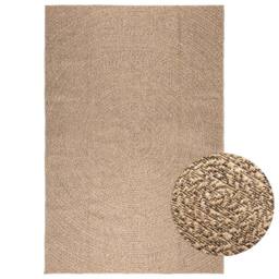 Berkfield Home Rug 200x290 cm Jute Look Indoor & Outdoor in Brown - Size: 100 cm diameter - thumbnail 2
