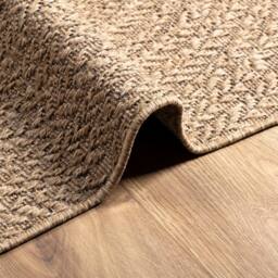 Berkfield Home Rug 200x290 cm Jute Look Indoor & Outdoor in Brown - Size: 100 cm diameter - thumbnail 6