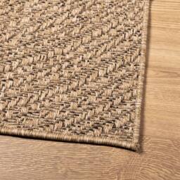 Berkfield Home Rug 200x290 cm Jute Look Indoor & Outdoor in Brown - Size: 100 cm diameter - thumbnail 8