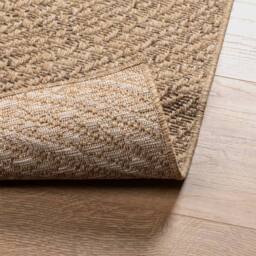 Berkfield Home Rug 200x290 cm Jute Look Indoor & Outdoor in Brown - Size: 100 cm diameter - thumbnail 7
