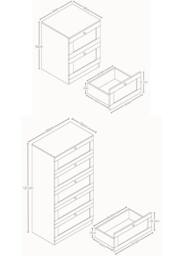 Home Discount Vida Designs Altino 3Pc Bedroom Set(2Dr Bedside, 5Dr Chest, Wardrobe) in White - thumbnail 2