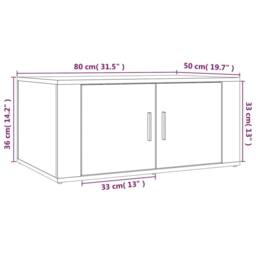 Berkfield Home Decorative Coffee Table High Gloss White 80x50x36 cm Engineered Wood - Size: 80 x 50 x 36 cm - thumbnail 9