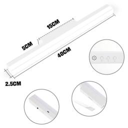 NESTLUNE 10W LED Bathroom Over Mirror Vanity Bath Wall Light in White - thumbnail 1