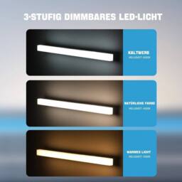 NESTLUNE 10W LED Bathroom Over Mirror Vanity Bath Wall Light in White - thumbnail 4