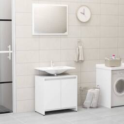 Berkfield Home Bathroom Furniture Set White Engineered Wood - thumbnail 2