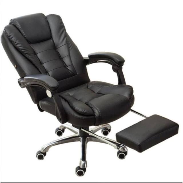 NESTLUNE 8Point Massage Office Chair Gaming Computer Desk Swivel in Black - Size: 100 cm x 15 cm - image 1