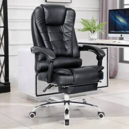 NESTLUNE 8Point Massage Office Chair Gaming Computer Desk Swivel in Black - Size: 100 cm x 15 cm - thumbnail 4