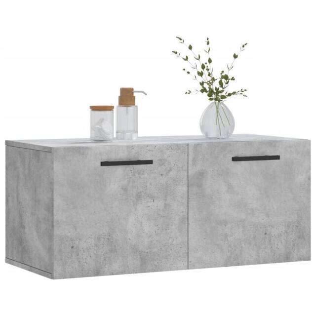 Berkfield Home Wall Cabinet Concrete Grey 80x36.5x35 cm Engineered Wood - image 1