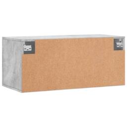 Berkfield Home Wall Cabinet Concrete Grey 80x36.5x35 cm Engineered Wood - thumbnail 8