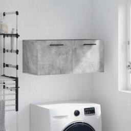 Berkfield Home Wall Cabinet Concrete Grey 80x36.5x35 cm Engineered Wood - thumbnail 2