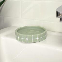 Showerdrape Mosaica Pistachio Green Soap Dish in Light Green - thumbnail 1
