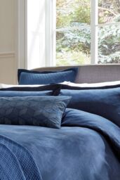 1951 'Osaka' Cotton Duvet Cover in Midnight - Size: Double - thumbnail 3