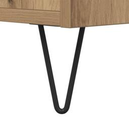 Berkfield Home TV Cabinet Artisan Oak 150x30x50 cm Engineered Wood in Brown - Size: 150 x 30 x 50 cm - thumbnail 9