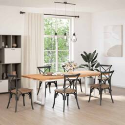 Berkfield Home Dining Table Legs V-Shape 2 pcs White 60x(72-73.3) cm Steel