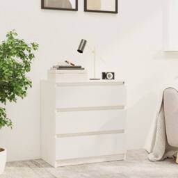 Berkfield Home Durable Bedside Cabinet White 60x36x64 cm Solid Pinewood - Size: 60 x 36 x 64 cm - thumbnail 2