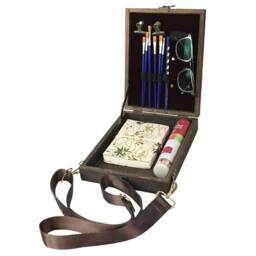 Kelvenix Writers Messenger Wood Box Multi-Function in Brown - thumbnail 3