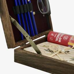 Kelvenix Writers Messenger Wood Box Multi-Function in Brown - thumbnail 5