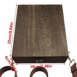 Kelvenix Writers Messenger Wood Box Multi-Function in Brown - thumbnail 2
