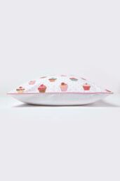 Homescapes Cotton Cup Cakes Cushion Cover in Pink - Size: 60 cm x 60 cm - thumbnail 3