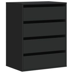 Berkfield Home Corner Chest of Drawers Black 60x41x76 cm Engineered Wood - Size: 60 x 41 x 76 cm - thumbnail 2