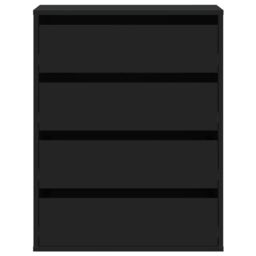Berkfield Home Corner Chest of Drawers Black 60x41x76 cm Engineered Wood - Size: 60 x 41 x 76 cm - thumbnail 4