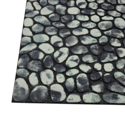 Nicoman Stone Pebble Design Indoor & Outdoor Mat in Grey - Size: 40 cm x 60 cm - thumbnail 6