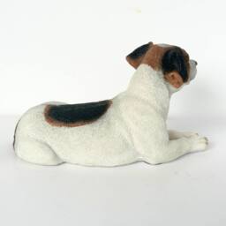 Animal Crackers Realistic Laying Jack Russell Dog Fgurine, Gift Boxed - thumbnail 3