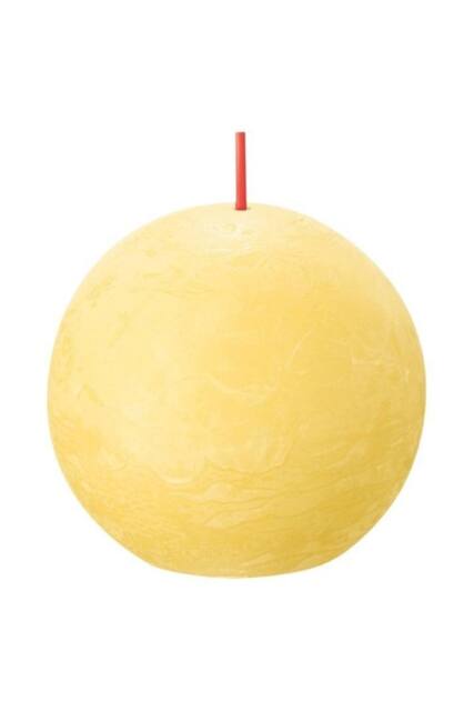 KDMD Sunny Yellow Bolsius Rustic Shine Ball Candle 76mm - image 1