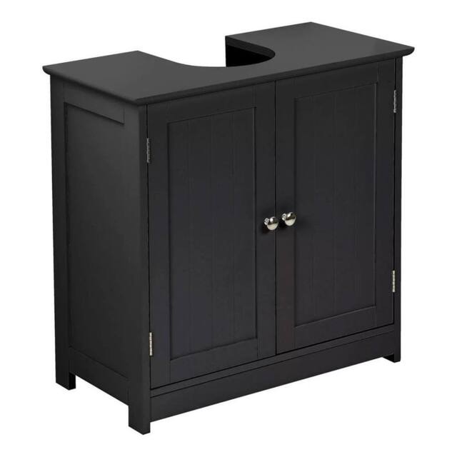 KORVIXA Black Under Sink Basin Cabinet - Size: W700mm x H650mm - image 1