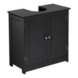 KORVIXA Black Under Sink Basin Cabinet - Size: W700mm x H650mm - thumbnail 1