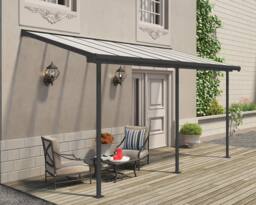 Palram Patio Cover Sierra 2.3X4.6 Clear - L447.5 x W224 x H300 - Grey - thumbnail 2