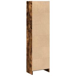 Berkfield Home Bookcase Smoked Oak 40x24x143 cm Engineered Wood in Brown - Size: 40 x 24 x 143 cm - thumbnail 6